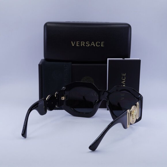 Versace VE4424U GB1/87 Geometric Sunglasses - Black/Grey - Picture 11 of 11